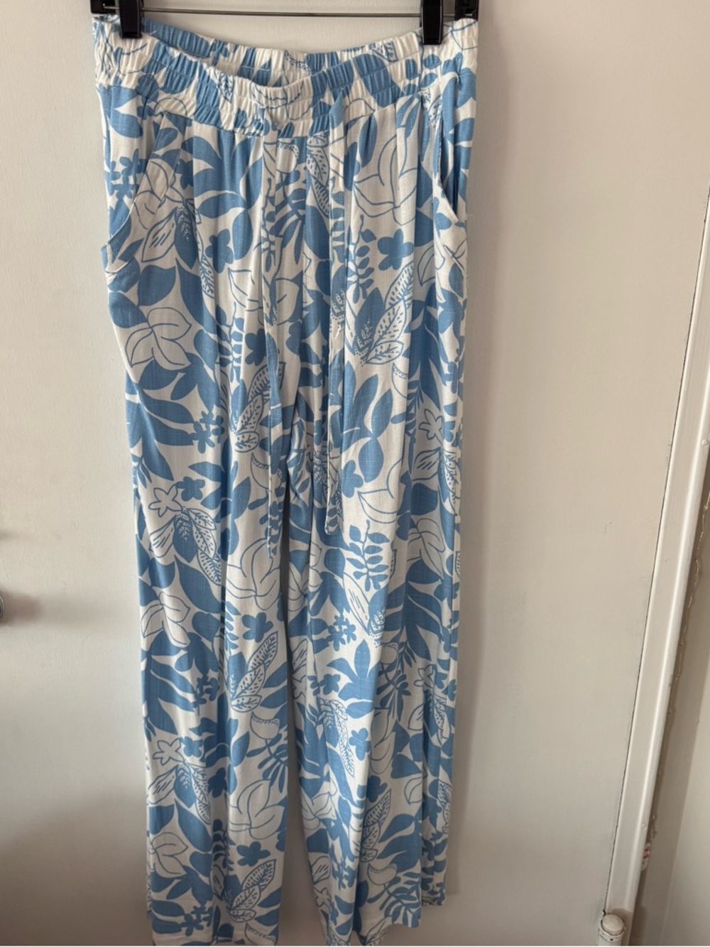 Sienna Sky Blue Floral Wide-Leg Pants - Picture 2 of 5
